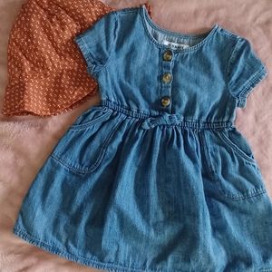 OLD NAVY: Button-down Jean Dress with Pockets & Knot